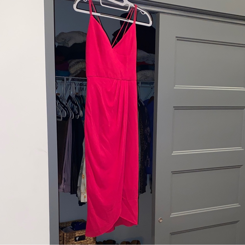 Lumiere by Bariano Vibrant Pink Strappy Dress Wedding Guest - X-Small